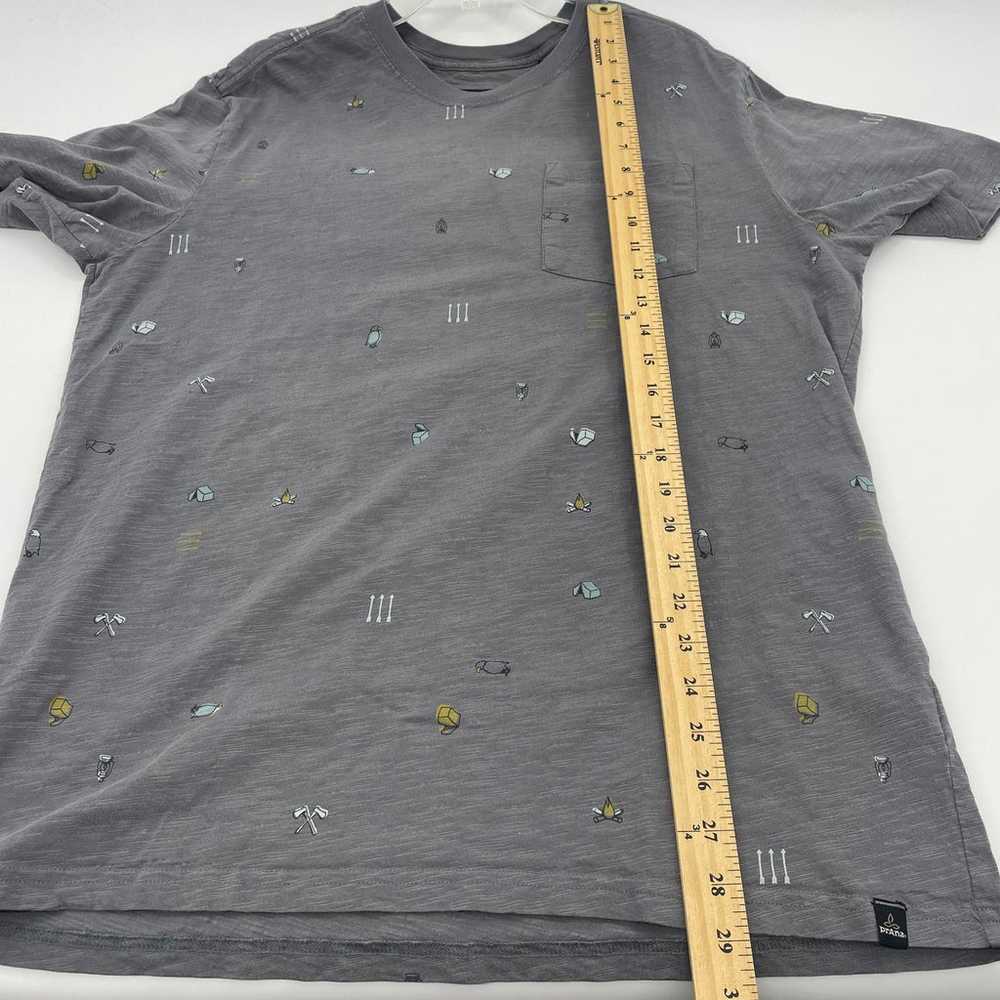 PRANA Auxi Crew T Shirt Mens Size XL Slim Grey Ca… - image 7