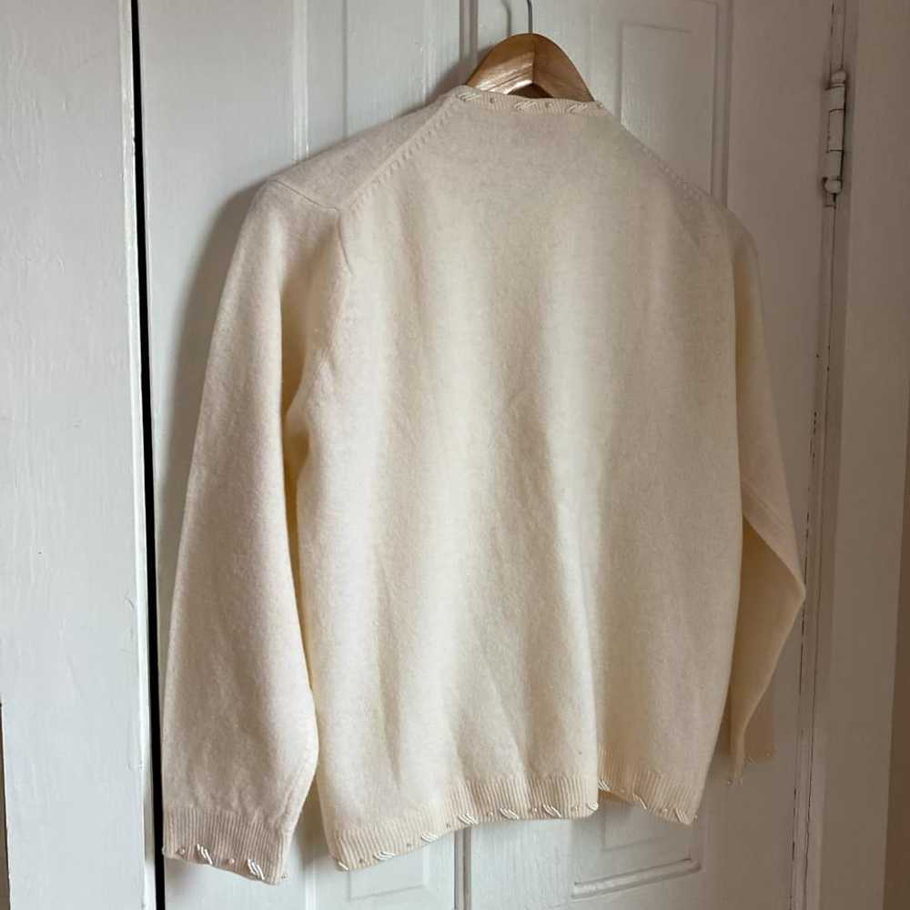 Imperial Imports Vintage Lamb’s Wool Beaded Cardi… - image 4