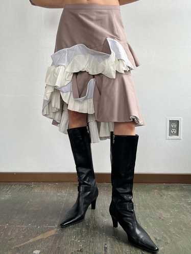 Vintage Givenchy Asymmetric Ruffled Skirt
