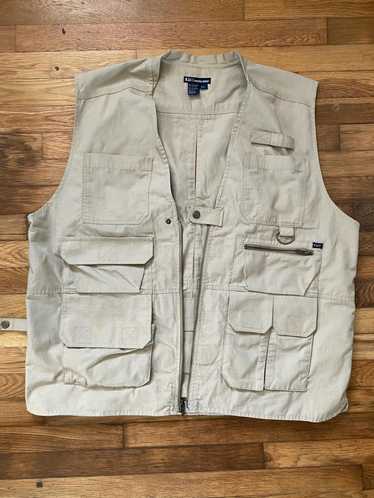Tactical Vest Cotton Multi-pocket Vintage Cargo Jacket Sleeveless