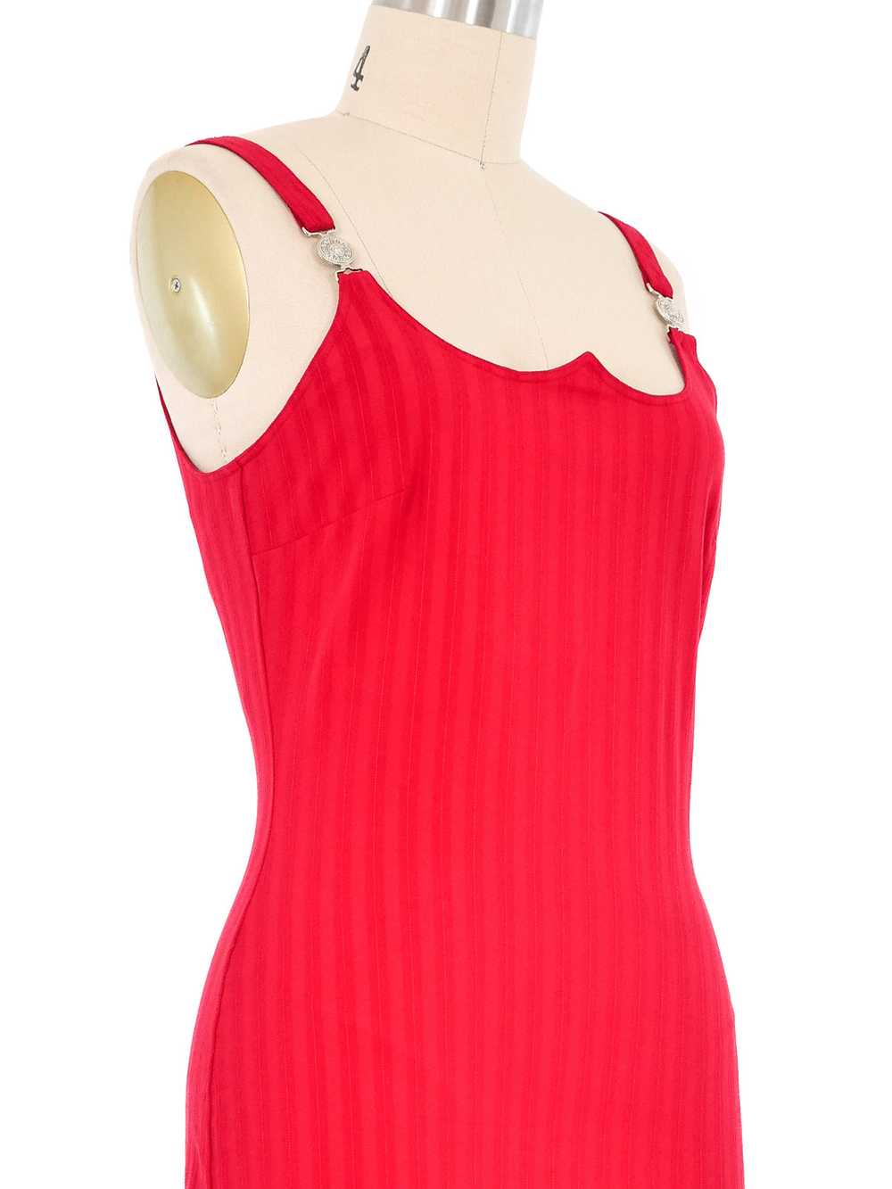 Versace Jeans Couture Red Striped Bodycon Dress - image 2