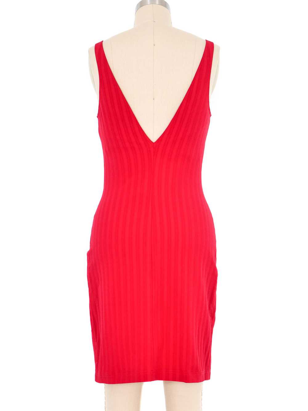 Versace Jeans Couture Red Striped Bodycon Dress - image 4