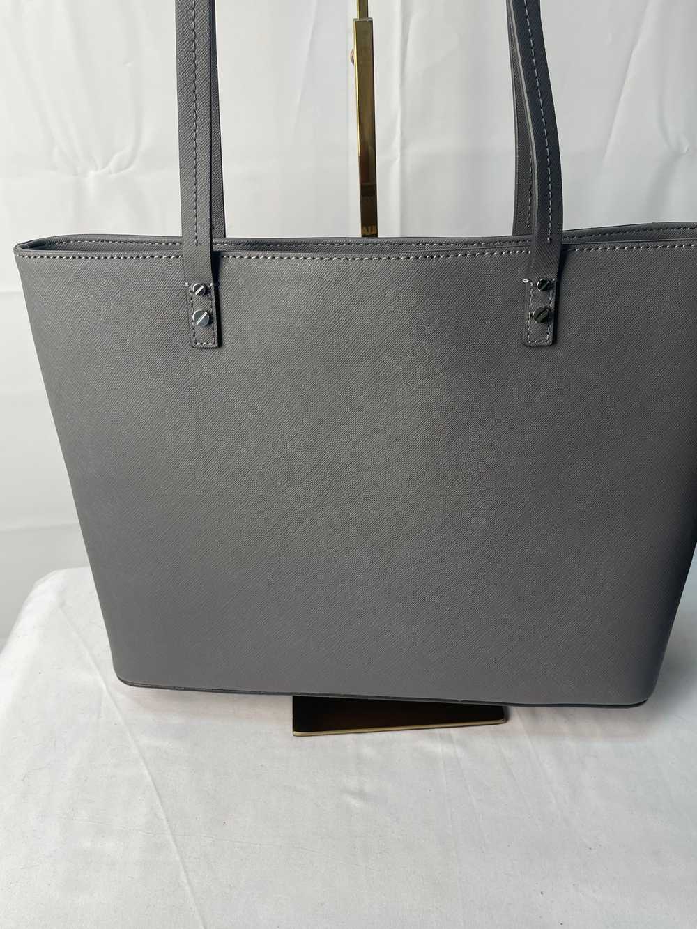 Certified Authentic Karl Lagerfeld Gray Tote Cat … - image 3
