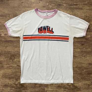 Vintage 1970s Champion Ringer T-Shirt Bleached La… - image 1