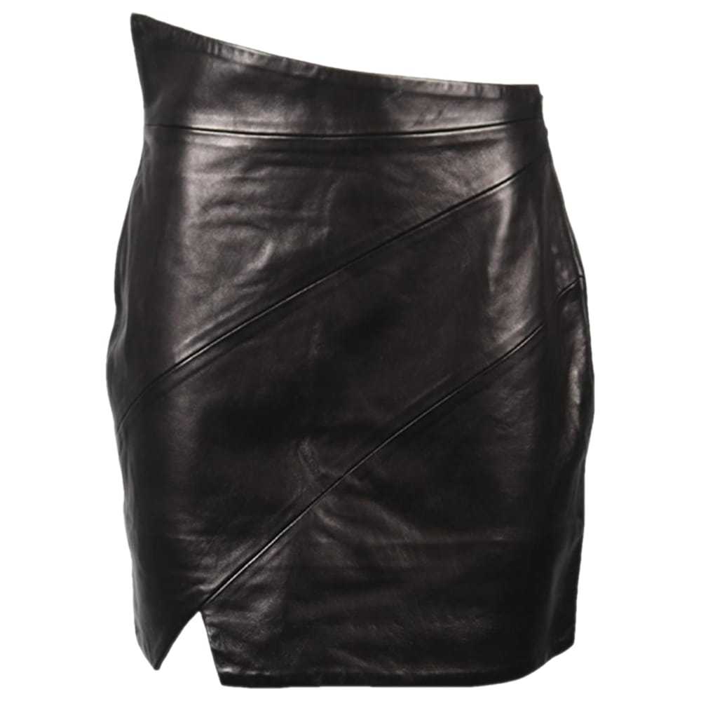 Michelle Mason Leather mini skirt - image 1