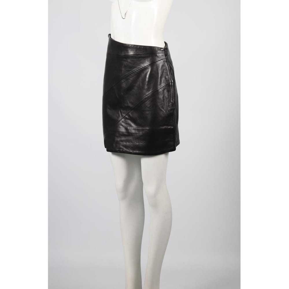 Michelle Mason Leather mini skirt - image 3