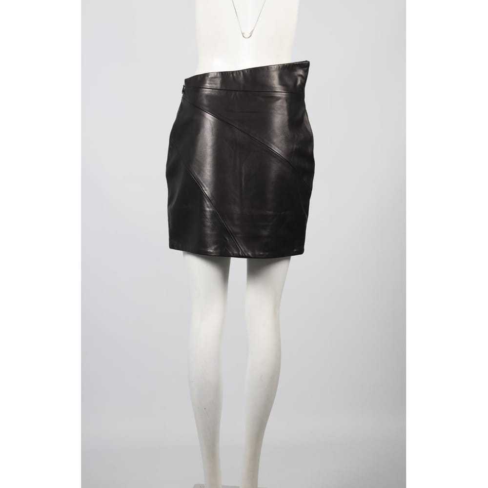 Michelle Mason Leather mini skirt - image 4
