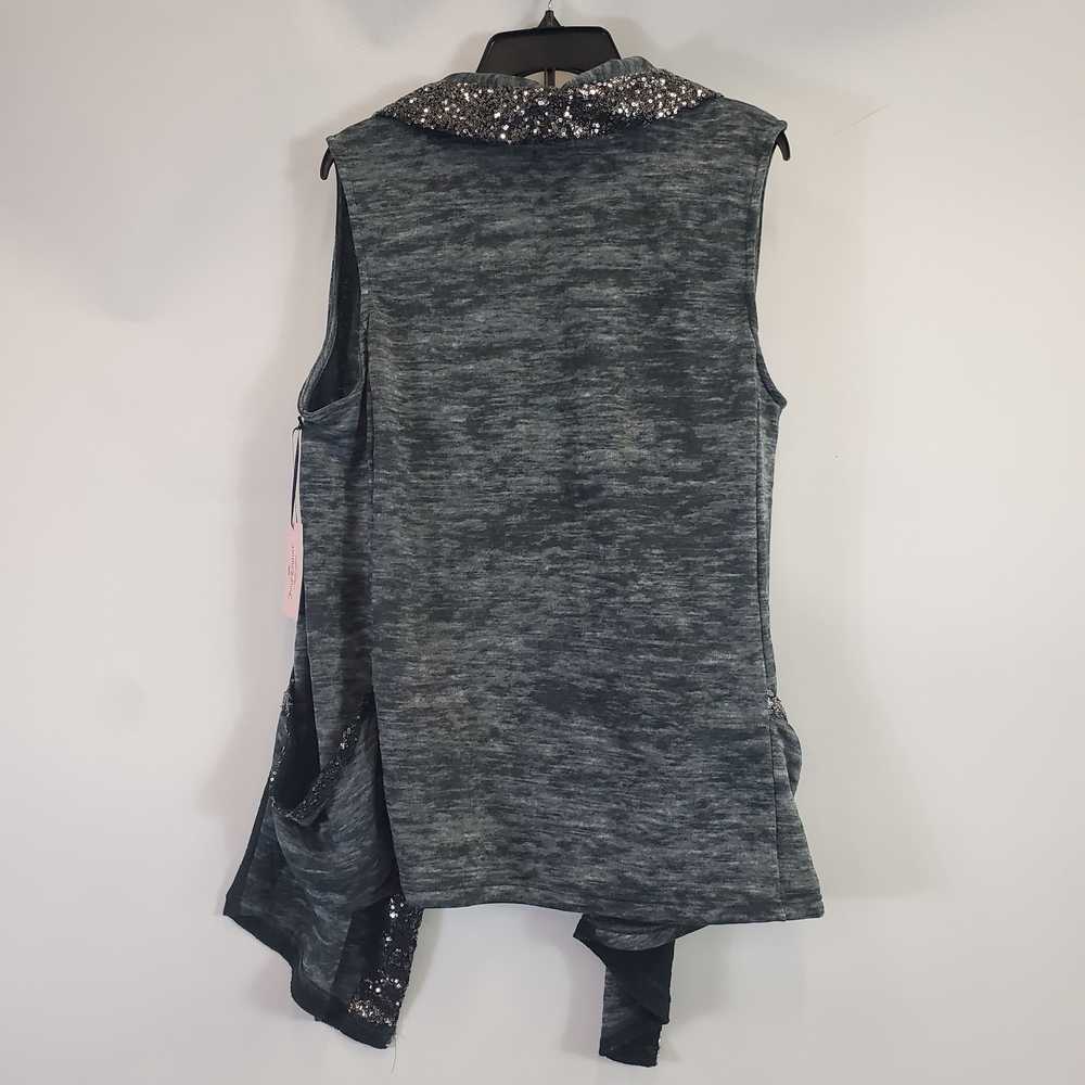 Juicy Couture Women Grey Sequin Sleeveless Cardig… - image 2