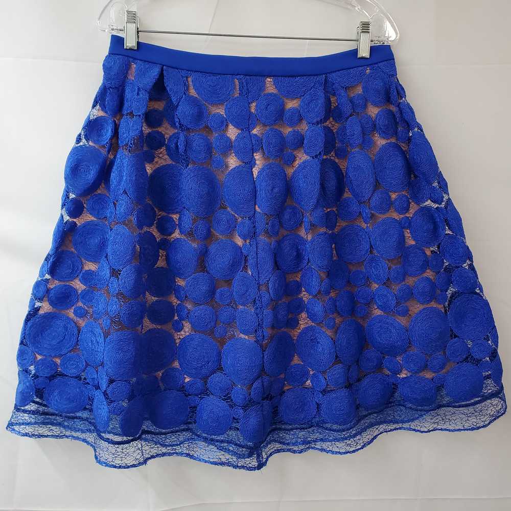 Anthropologie Eva Franco Blue Tan Midi Skirt Wome… - image 1