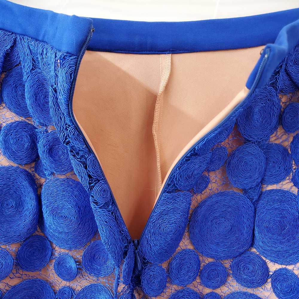 Anthropologie Eva Franco Blue Tan Midi Skirt Wome… - image 3