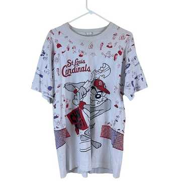 1993 St. Louis Cardinals Taz All-Over Print T-Shi… - image 1