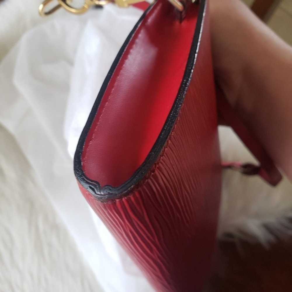 Vintage Louis Vuitton Epi Red Pochette Accessorie… - image 9