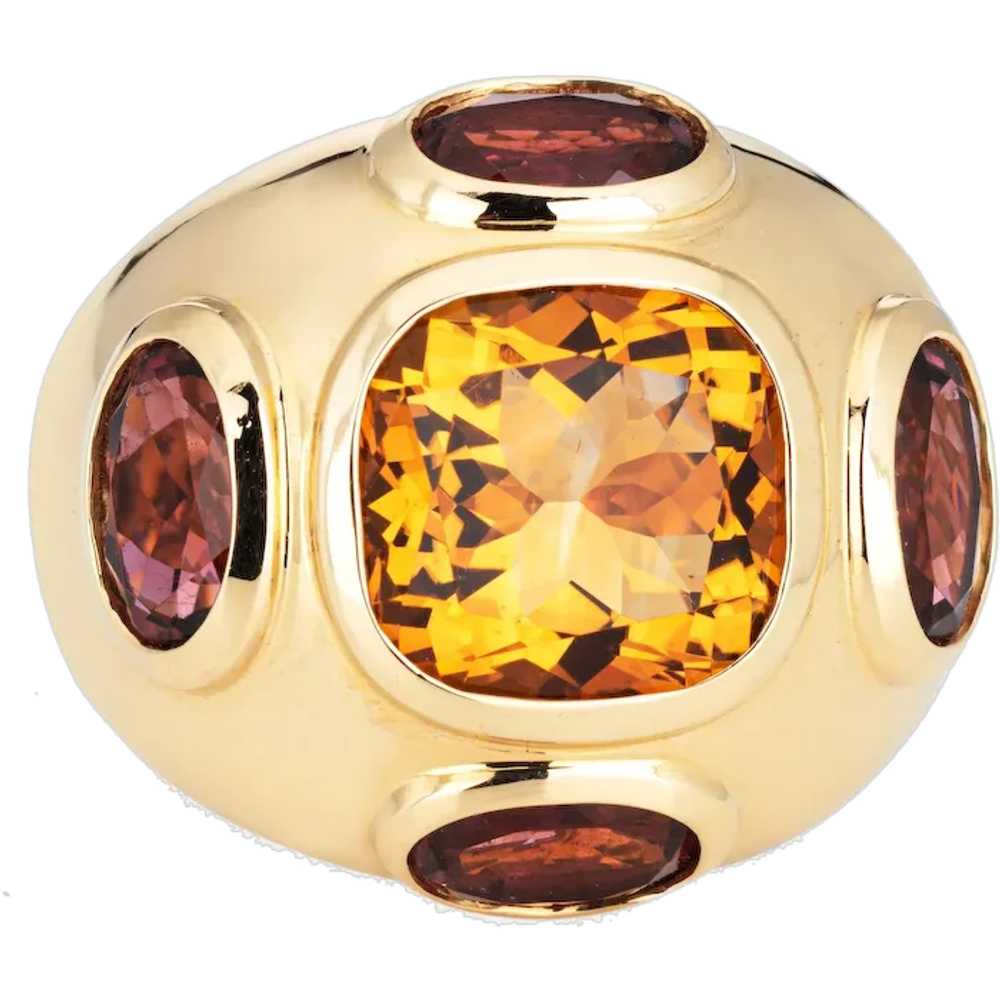 David Yurman Renaissance Ring 18 Karat Gold Citri… - image 1