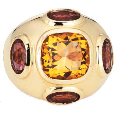 David Yurman Renaissance Ring 18 Karat Gold Citri… - image 1