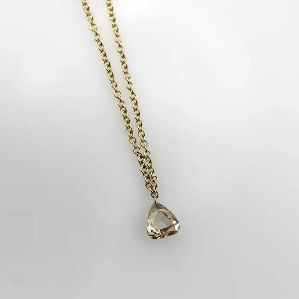 Dangling Pear Shape Champagne Rose Cut Diamond on… - image 5