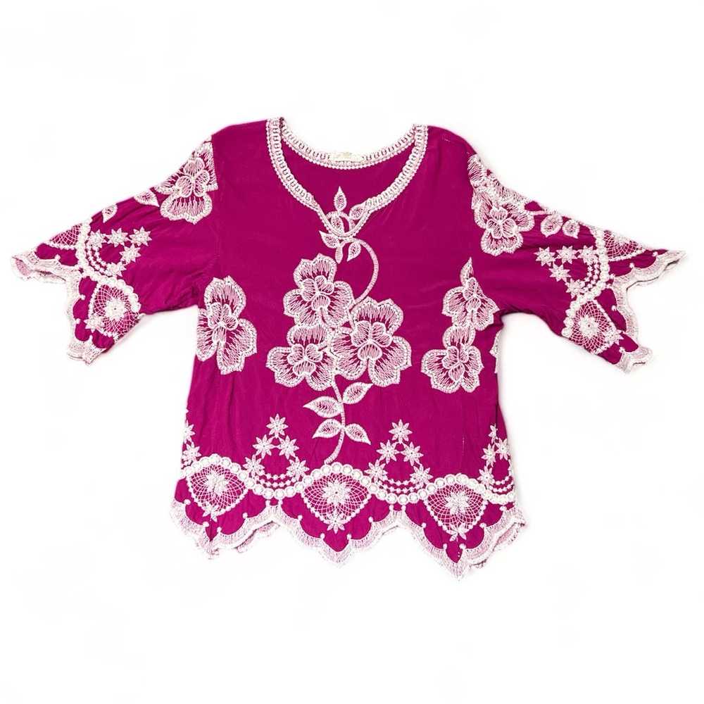 vintage embroidery blouse - image 1