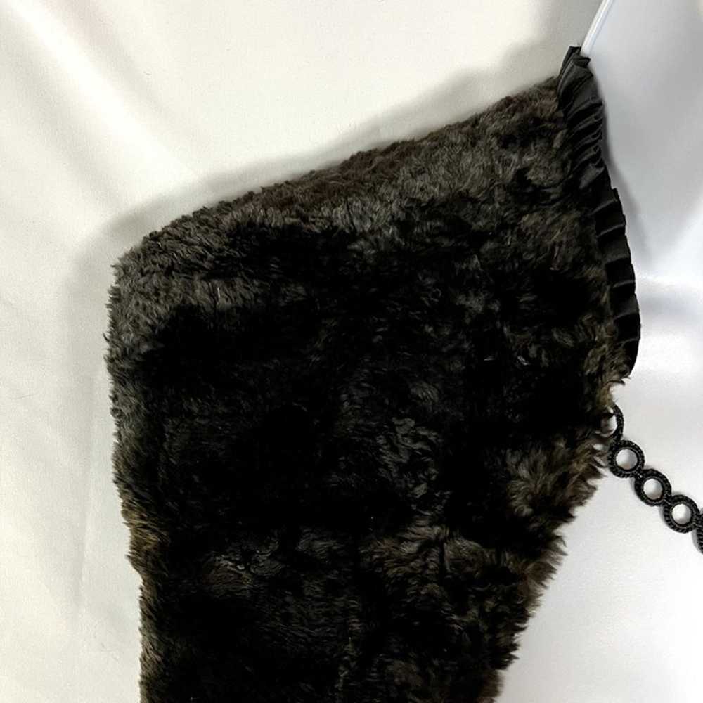 Vintage 1930s Sheared Beaver Fur Stole w/ Ribbon … - image 11