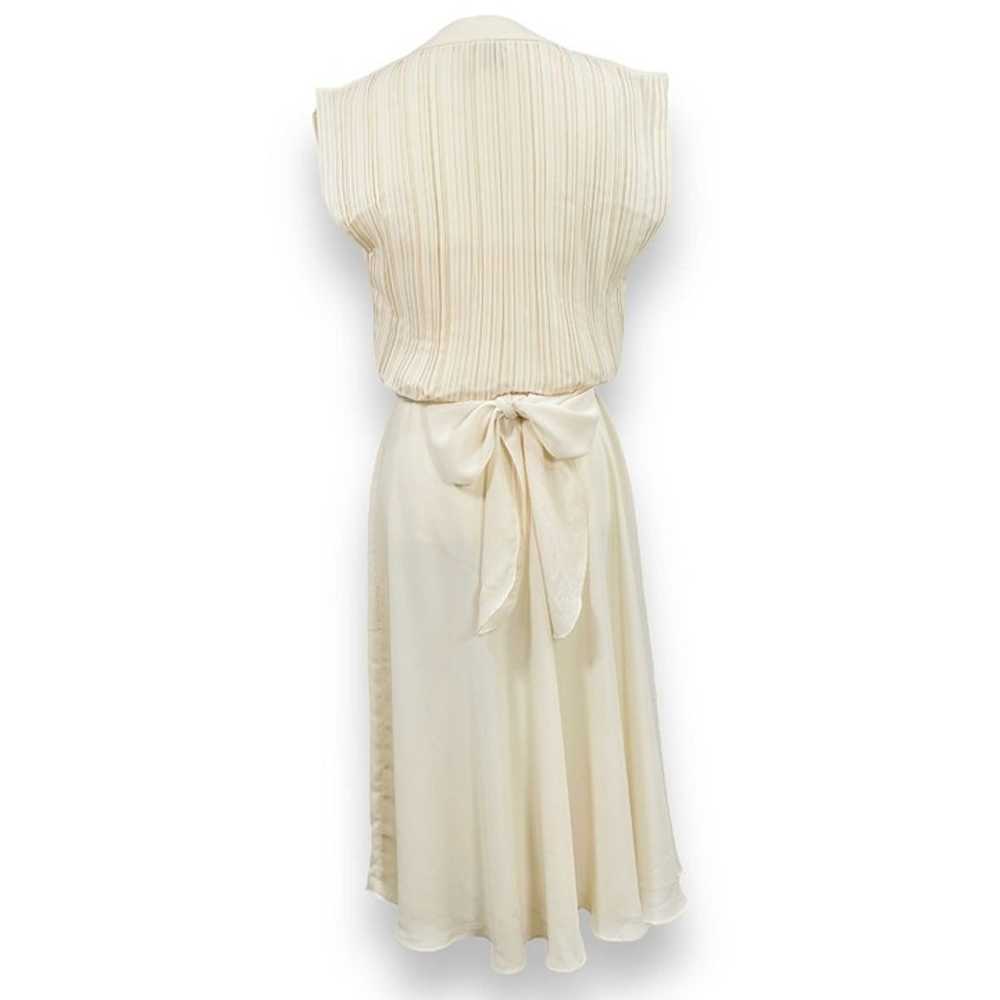 Vintage Algo 80s does 30s Womens Ivory Classic Pl… - image 12