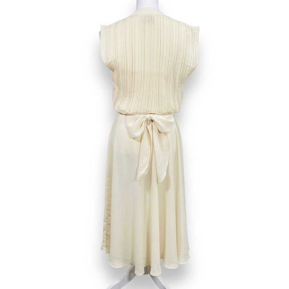 Vintage Algo 80s does 30s Womens Ivory Classic Pl… - image 9