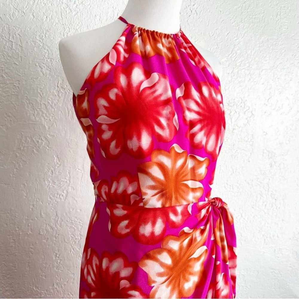 Vintage August Hale 90’s floral sarong silk maxi … - image 10