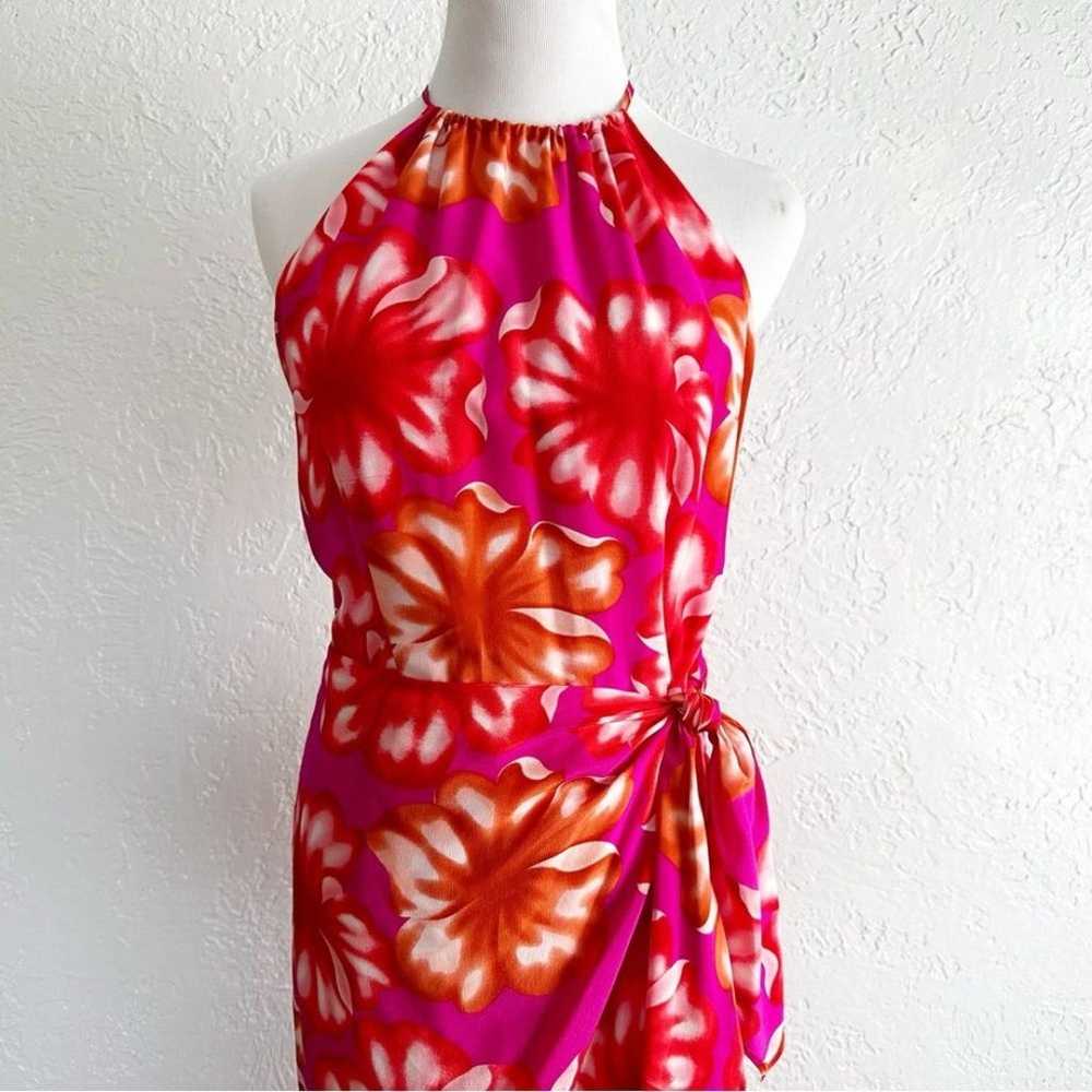 Vintage August Hale 90’s floral sarong silk maxi … - image 3