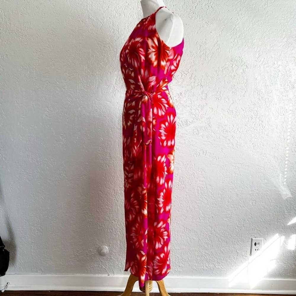 Vintage August Hale 90’s floral sarong silk maxi … - image 4