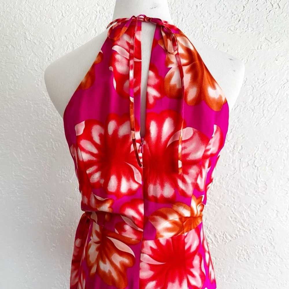 Vintage August Hale 90’s floral sarong silk maxi … - image 6