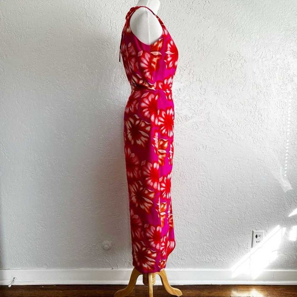 Vintage August Hale 90’s floral sarong silk maxi … - image 7