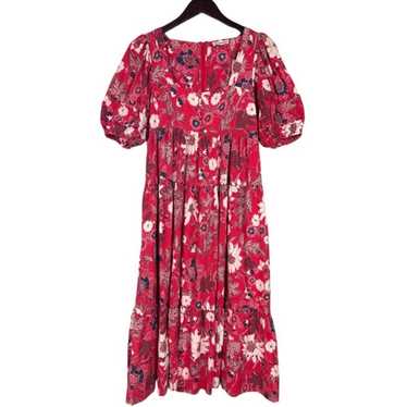 Ulla Johnson Nora Floral Print Midi Dress