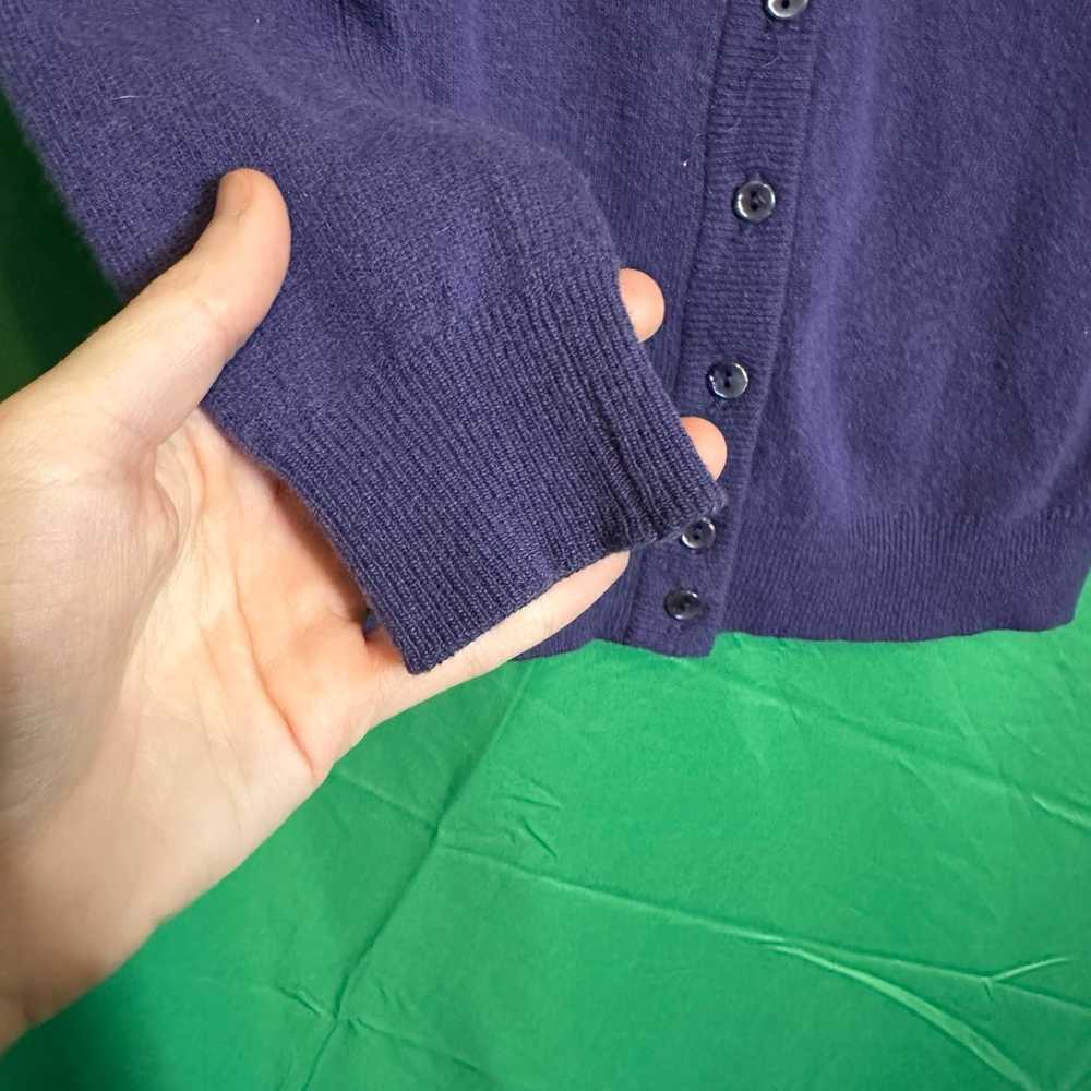 JAEGER purple cardigan cashmere made in England v… - image 5