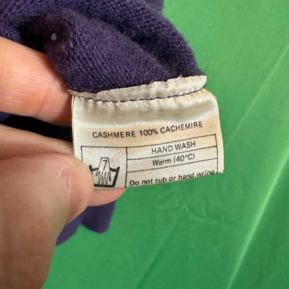 JAEGER purple cardigan cashmere made in England v… - image 8