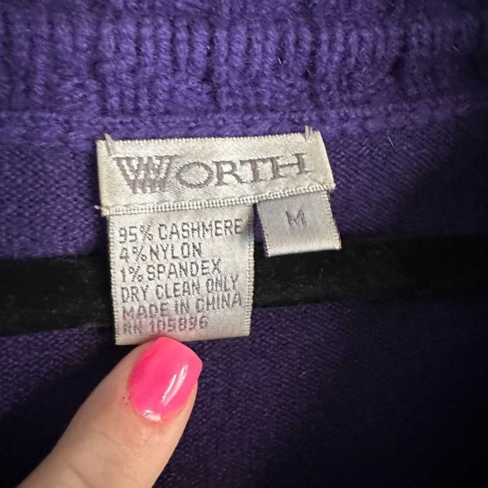 VTG Worth Cashmere blend Cowl Neck Sweater - image 3