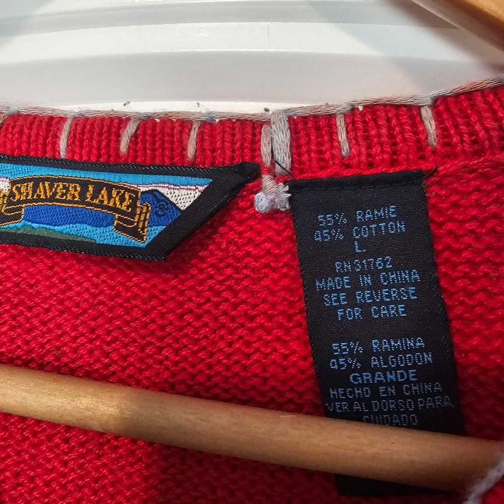 Vintage Shaver Lake Cardigan Size Large Red Butto… - image 8