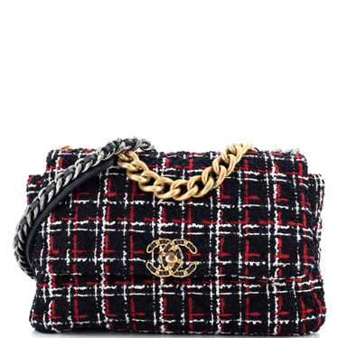 CHANEL 19 Flap Bag Quilted Tweed Large - image 1