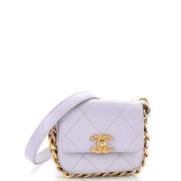 CHANEL Framing Chain Flap Bag Quilted Calfskin Min