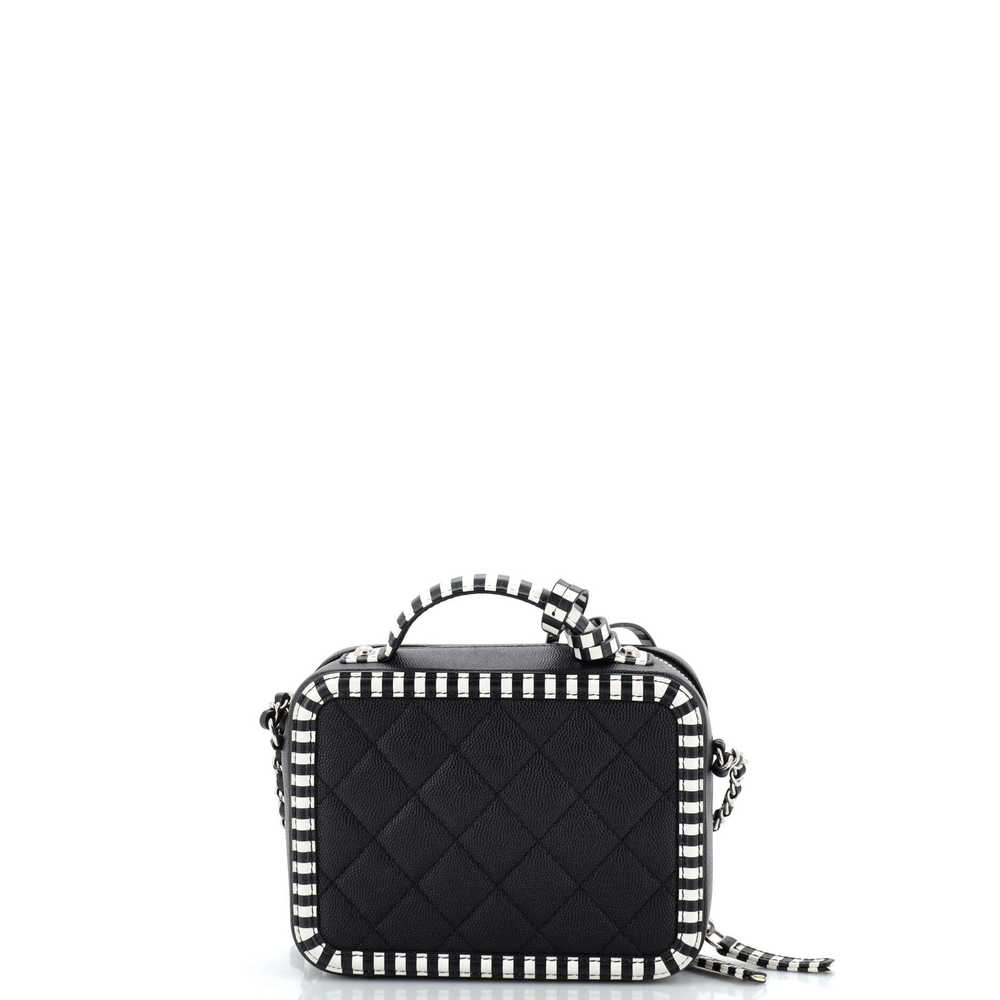 CHANEL Filigree Vanity Case Quilted Caviar with S… - image 4