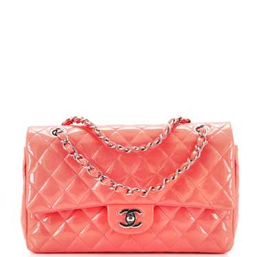 CHANEL Classic Double Flap Bag Quilted Patent Med… - image 1