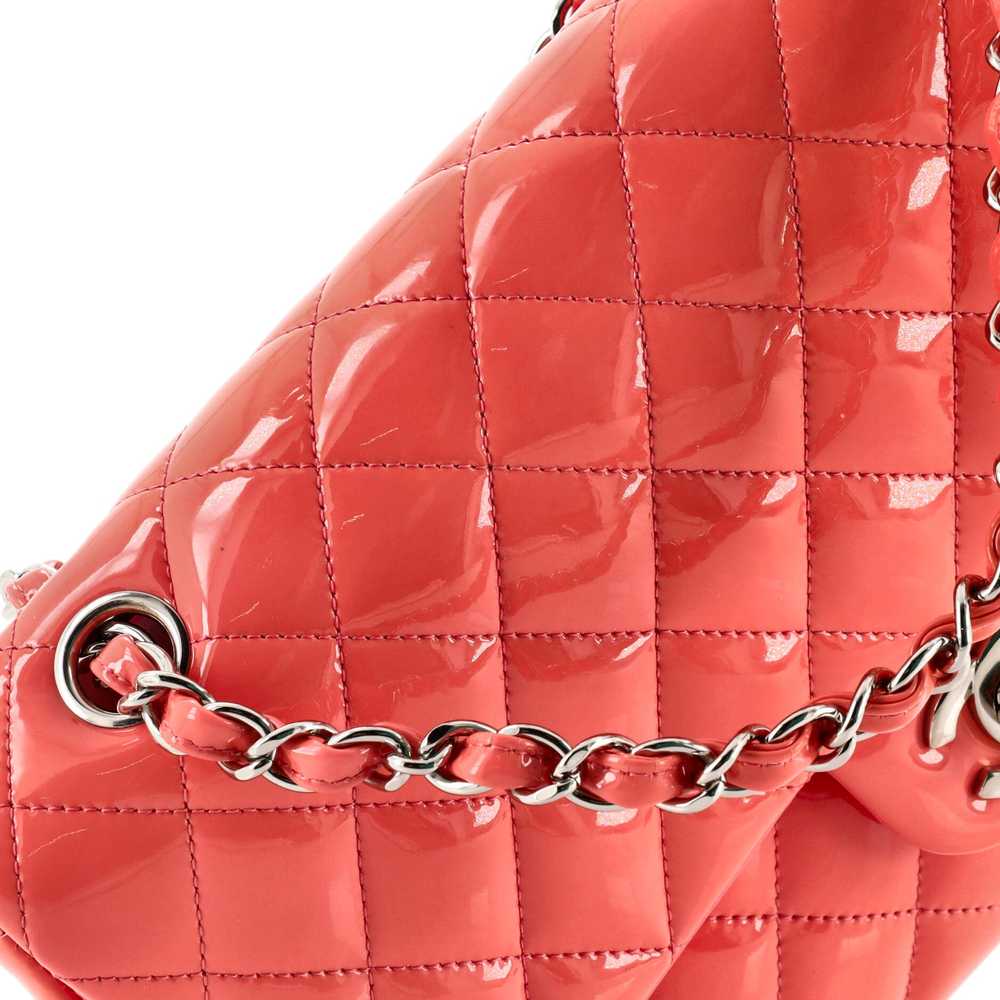 CHANEL Classic Double Flap Bag Quilted Patent Med… - image 7