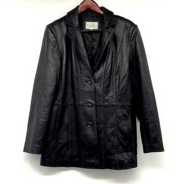 Worthington Womens Black Genuine Lambskin Leather… - image 1