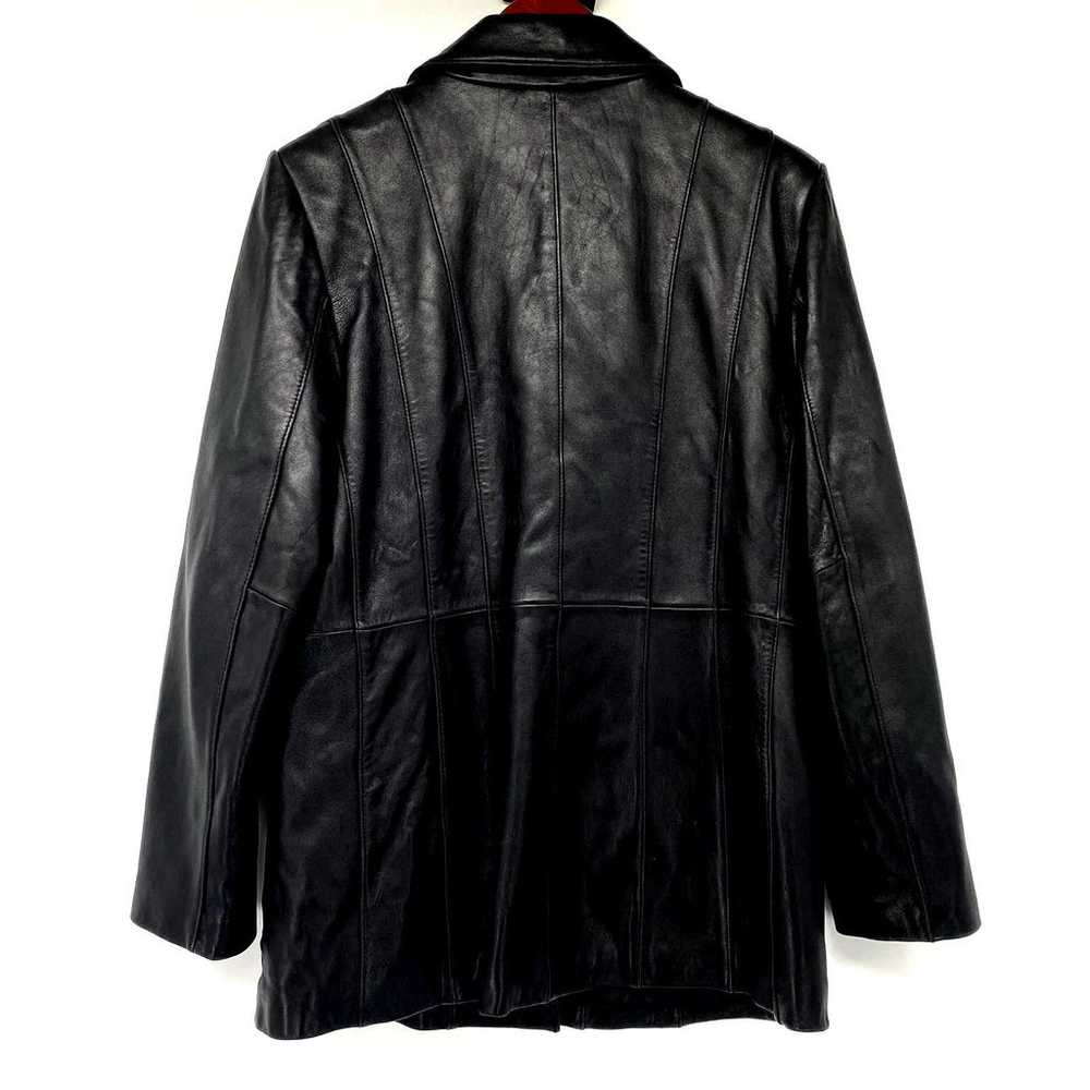 Worthington Womens Black Genuine Lambskin Leather… - image 2