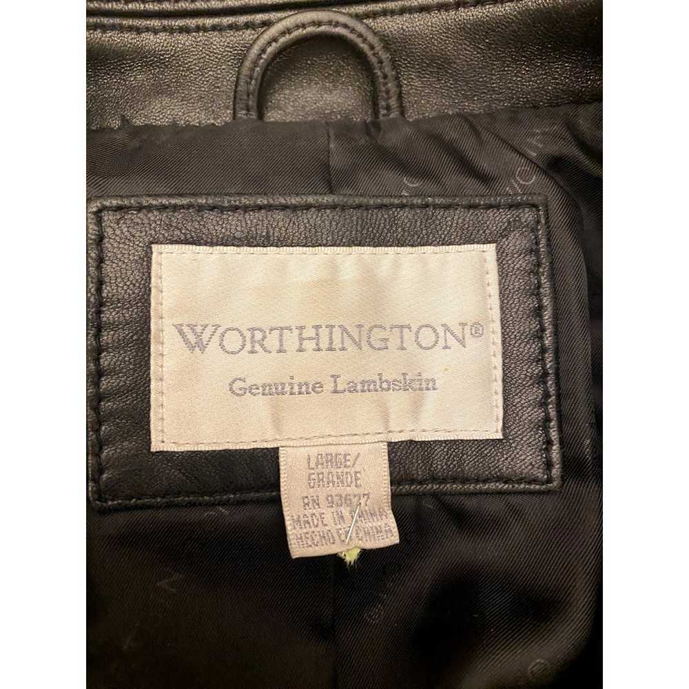 Worthington Womens Black Genuine Lambskin Leather… - image 3