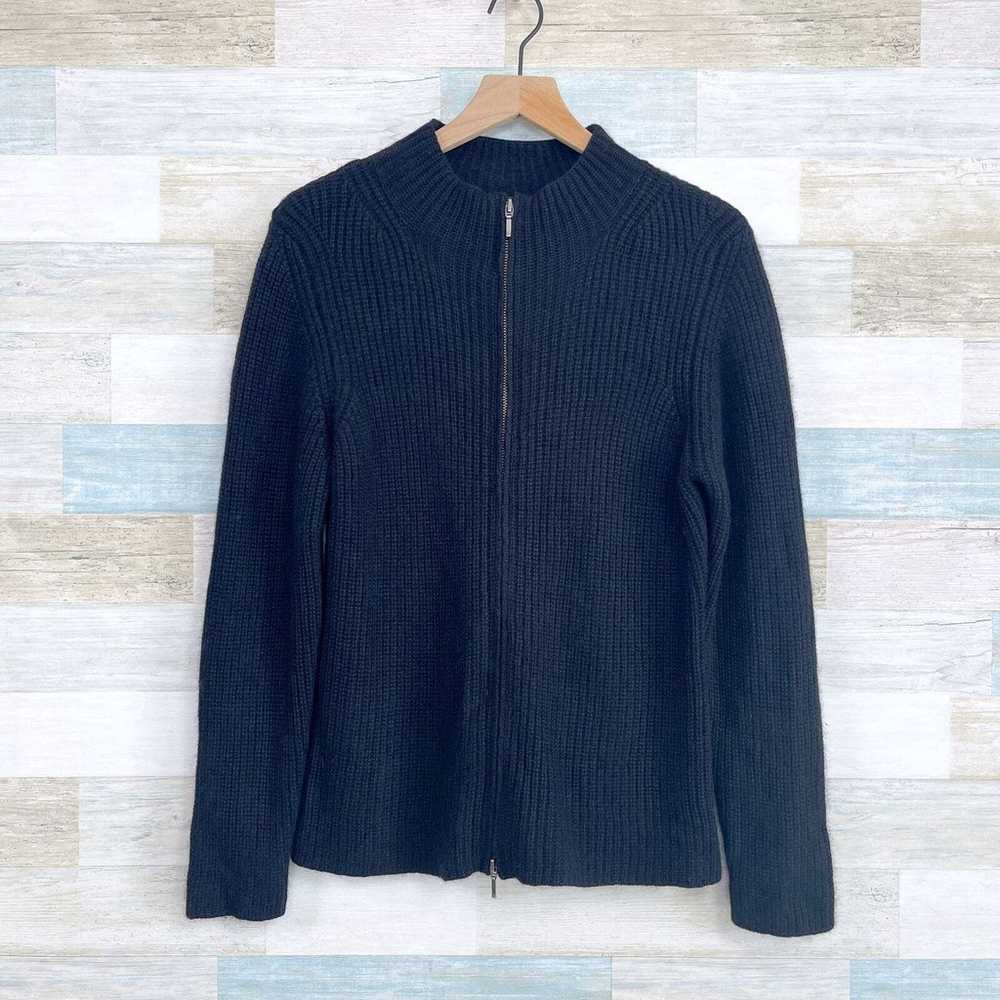 Mariele Waithe Cashmere Zip Sweater Jacket Black … - image 1