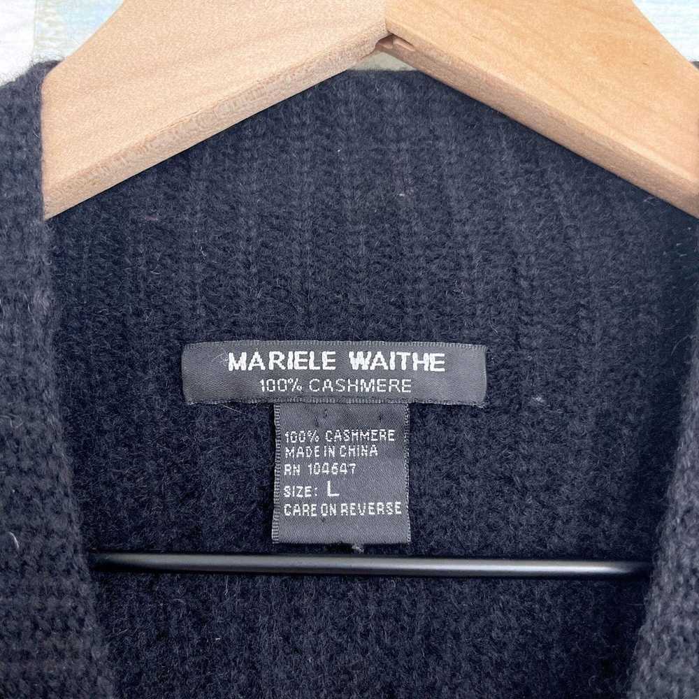 Mariele Waithe Cashmere Zip Sweater Jacket Black … - image 6