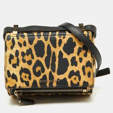 GIVENCHY Brown/Black Leopard Print Leather Mini P… - image 1