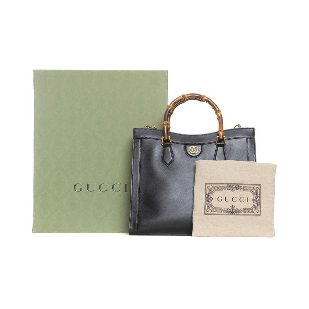 Gucci Diana Bamboo leather handbag - image 9
