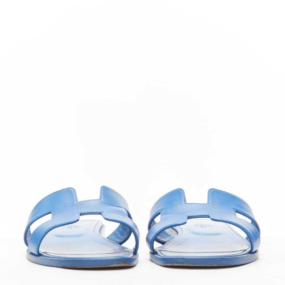 Hermès Oran leather flip flops - image 4