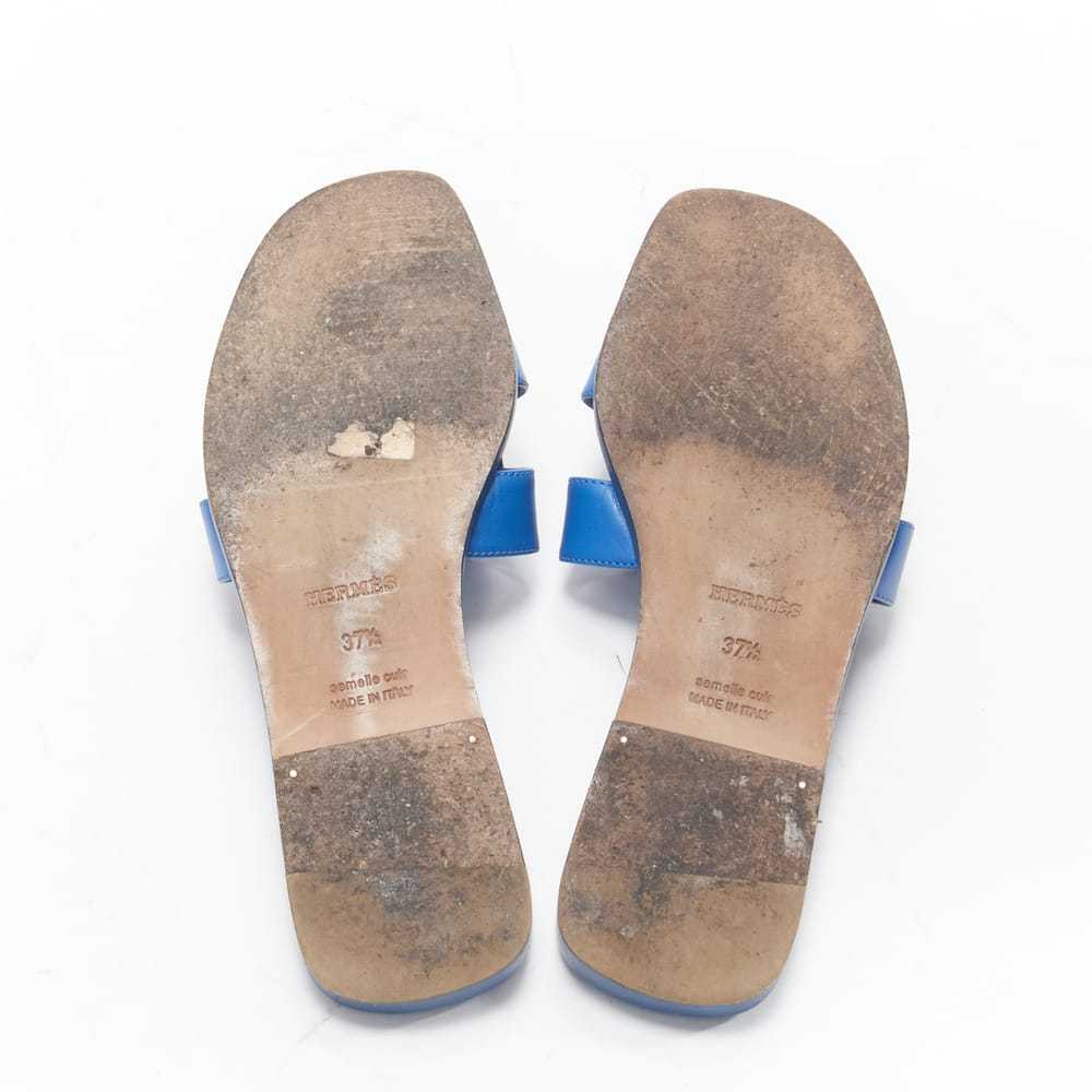 Hermès Oran leather flip flops - image 6