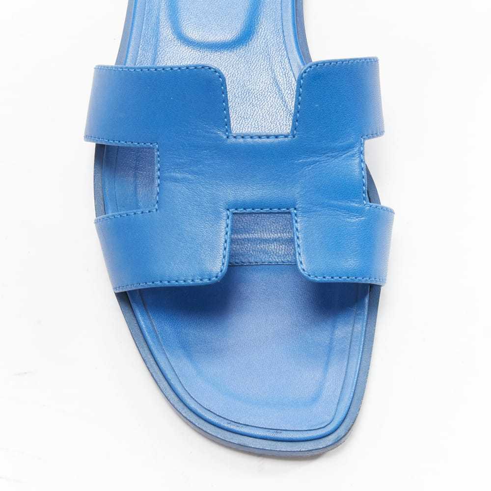 Hermès Oran leather flip flops - image 8