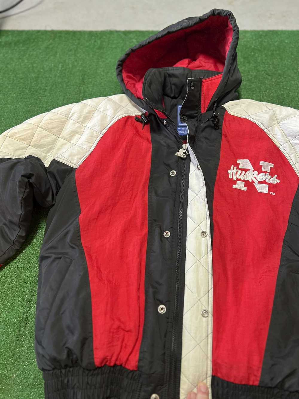 Nebraska × Starter Rare: Quilted zip up “NEBRASKA… - image 3