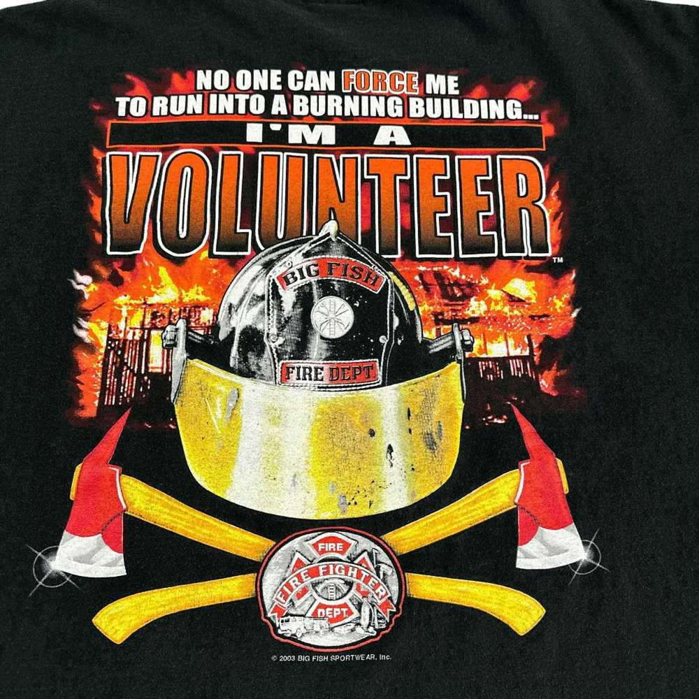 Delta × Vintage Vintage Firefighter Shirt Black Y… - image 4